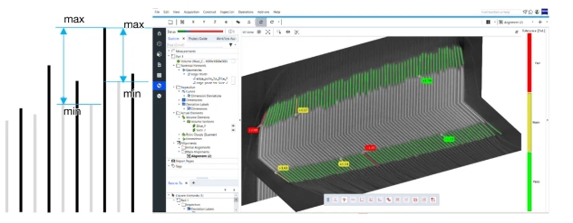 蔡司软件| ZEISS INSPECT X-Ray针对电池极片对齐度的自动测量